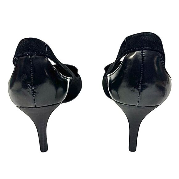Tory Burch Saray Kitten Heels – Black Leather & Suede – Women’s Size 9.5 - Picture 4 of 12